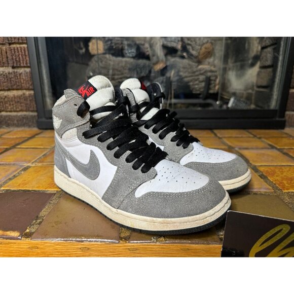 Youth 6y Air Jordan 1 Retro Washed Black Athletic Basketball Sneakers FD1437-051 - Picture 2 of 9